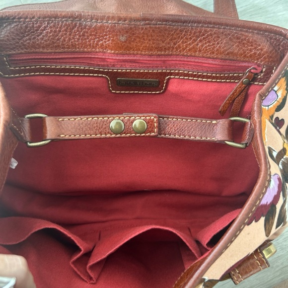 Isabella Fiori Vintage Floral Leather Trim buckle Handbag Boho 80s Cottagecore - Picture 8 of 8